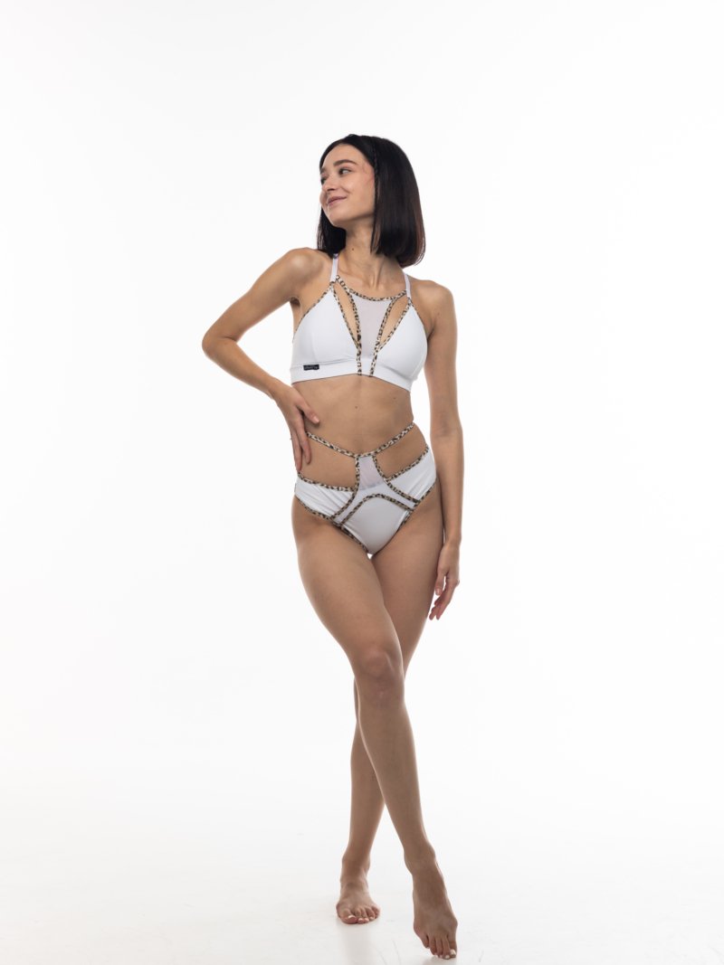 Combo Mesh – Шорти з сіткою та кольоровими стрічками для pole dance, heels і сценічних виступів