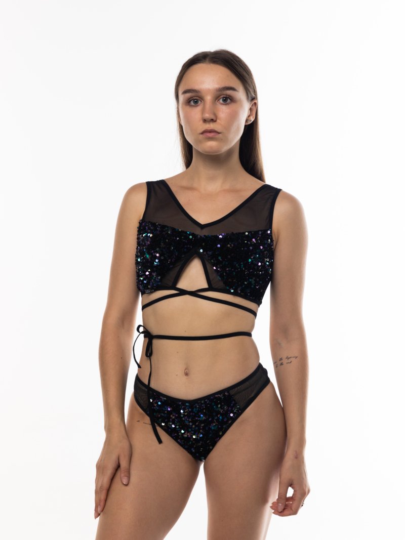 sequin dance top for pole dance