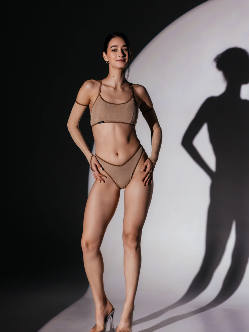 SKINELLE Crystal Mesh Комплект— Блискучий Сет із Сітки з Кристалами для Сцени, Пілона та Танців на Підборах